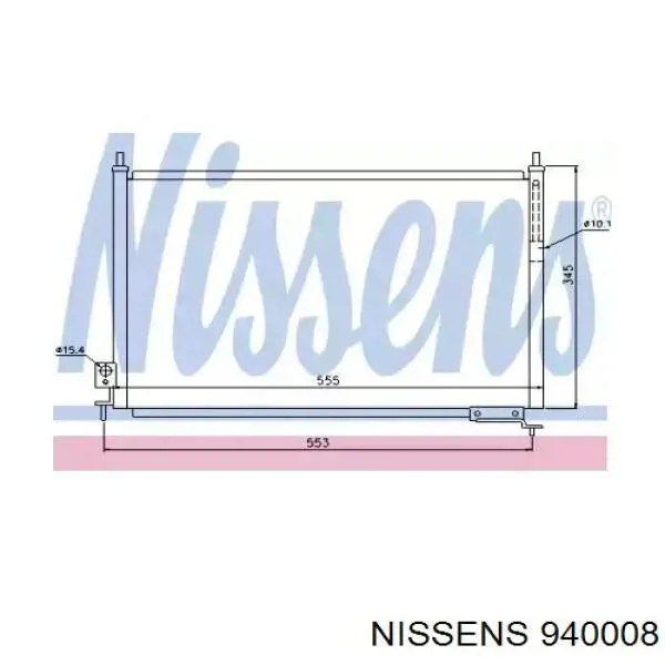 940008 Nissens радиатор кондиционера