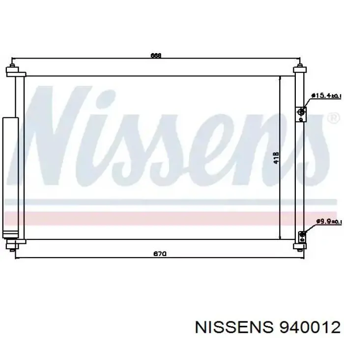940012 Nissens радиатор кондиционера