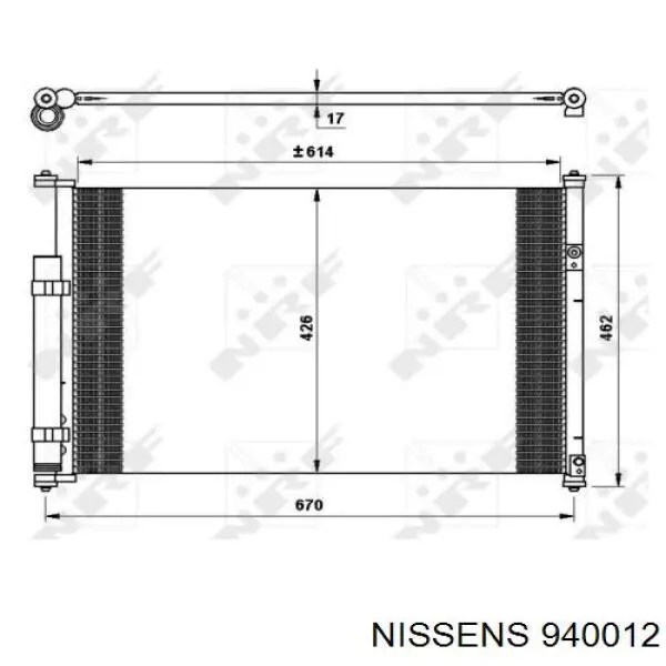 Купить 940012 Nissens Радиатор системы охлаждения кондиционера