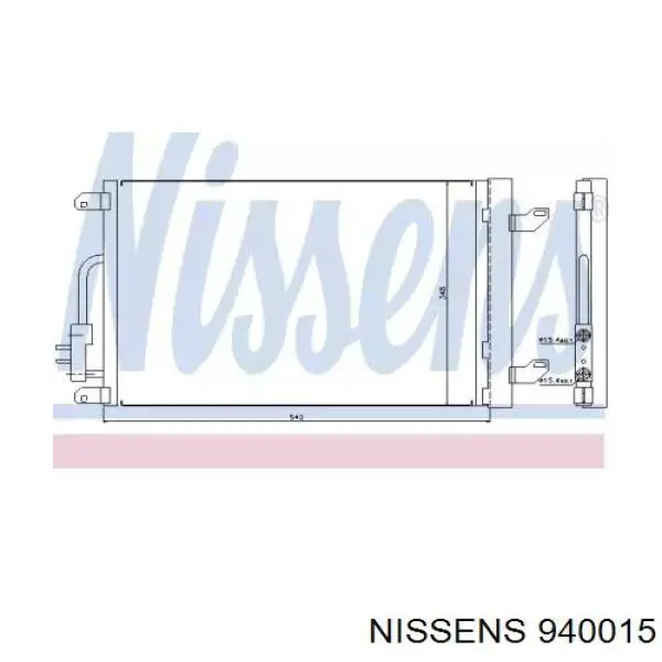 Радиатор охлаждения кондиционера Nissens 940015