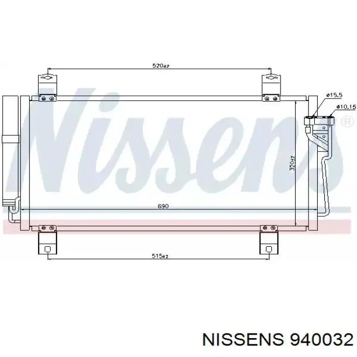 940032 Nissens радиатор кондиционера