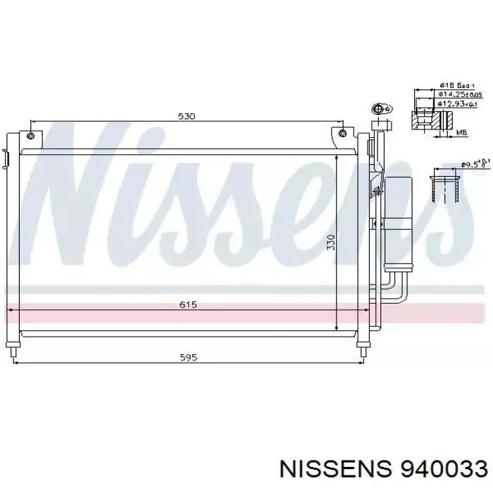 940033 Nissens радиатор кондиционера