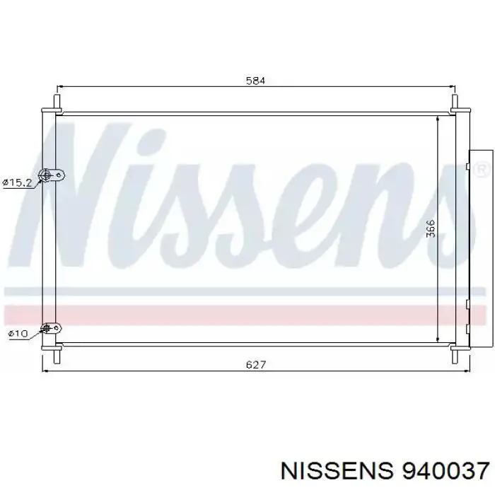 940037 Nissens радиатор кондиционера