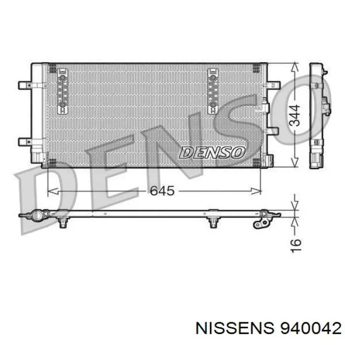 940042 Nissens радиатор кондиционера