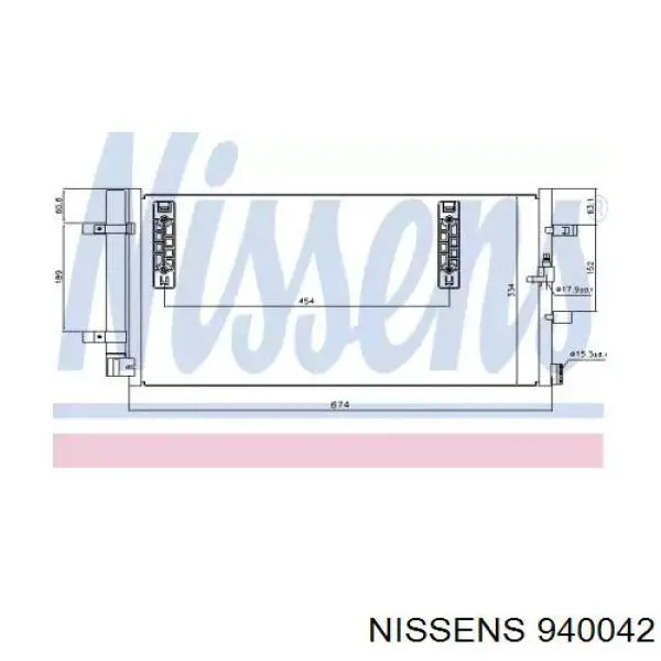 Радиатор охлаждения кондиционера Nissens 940042