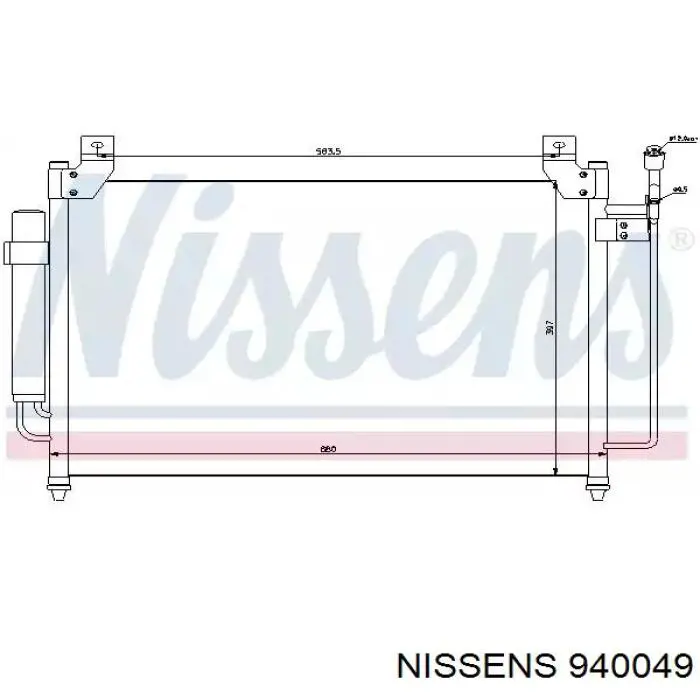 940049 Nissens радиатор кондиционера