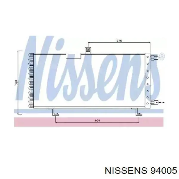 Радиатор кондиционера 94005 Nissens