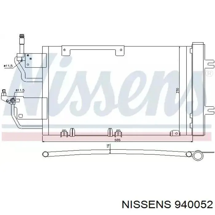 940052 Nissens радиатор кондиционера