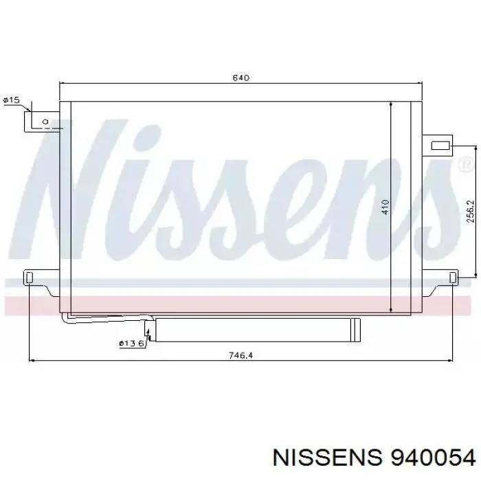 Радиатор кондиционера 940054 Nissens