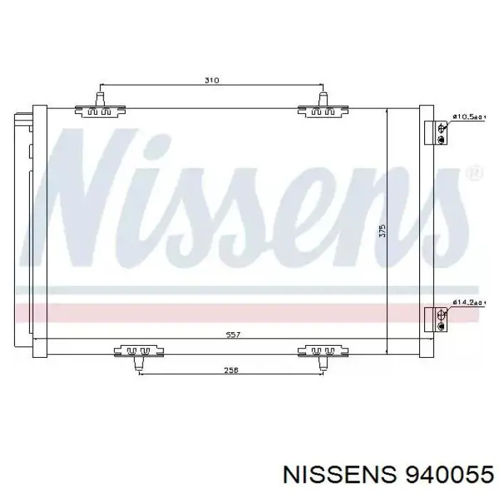Радиатор кондиционера Nissens 940055