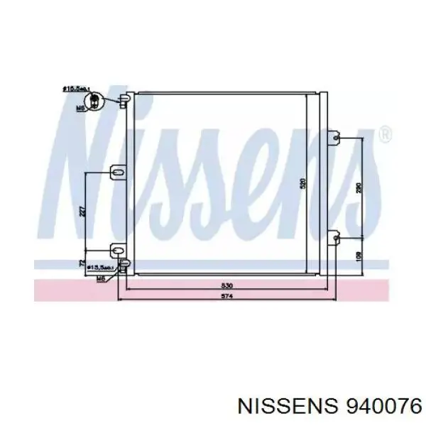 940076 Nissens радиатор кондиционера