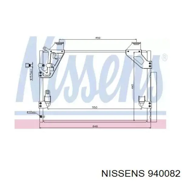 Condensador aire acondicionado 940082 Nissens
