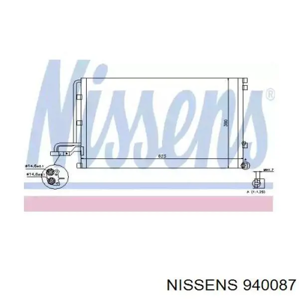 940087 Nissens радиатор кондиционера
