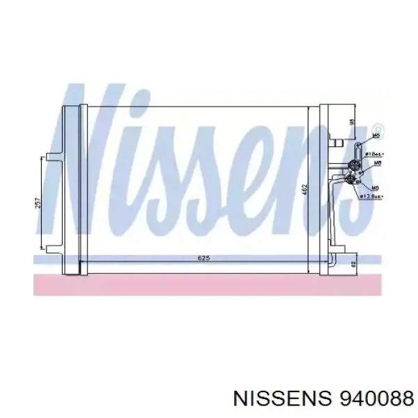 940088 Nissens радиатор кондиционера