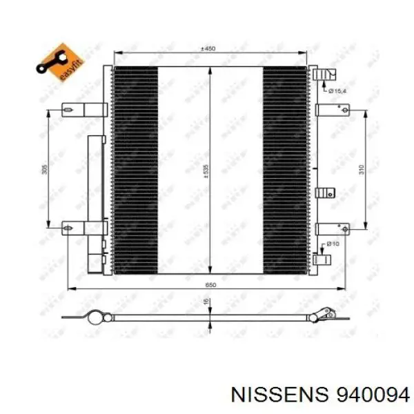 940094 Nissens радиатор кондиционера