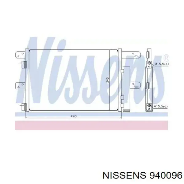 940096 Nissens радиатор кондиционера
