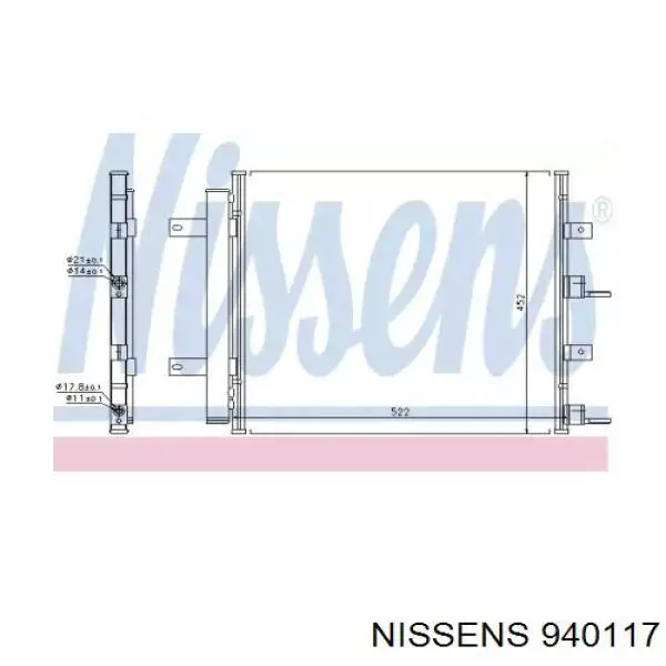 940117 Nissens радиатор кондиционера