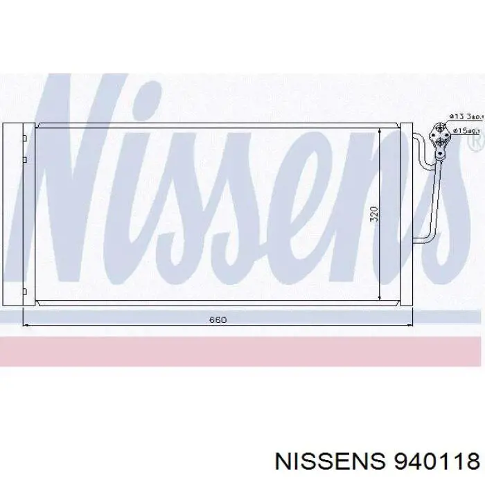 Condensador aire acondicionado 940118 Nissens