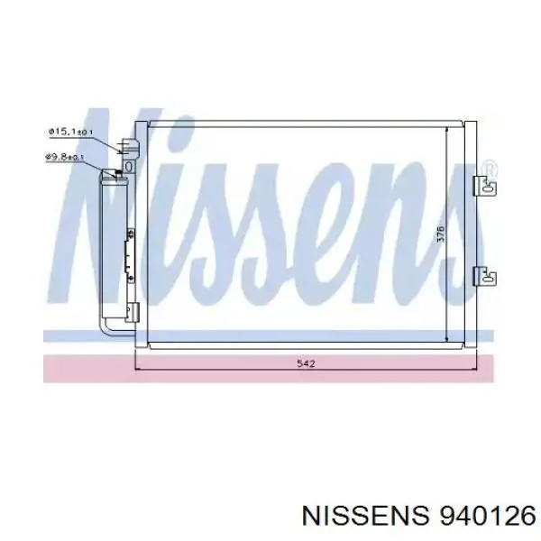 Радиатор кондиционера 940126 Nissens