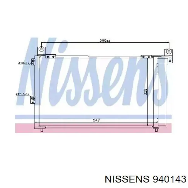 Радиатор кондиционера 940143 Nissens