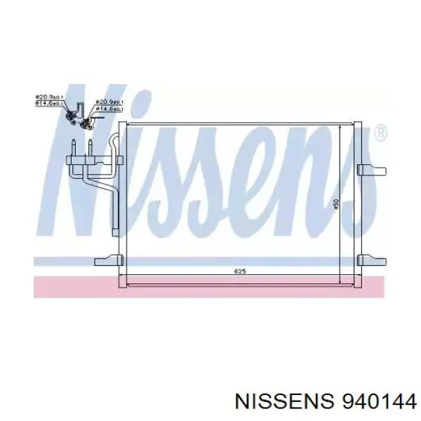 Купить 940144 Nissens Радиатор системы охлаждения кондиционера