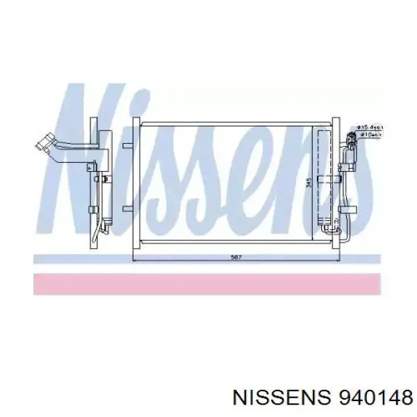 940148 Nissens радиатор кондиционера