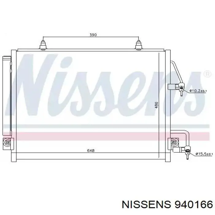 940166 Nissens радиатор кондиционера