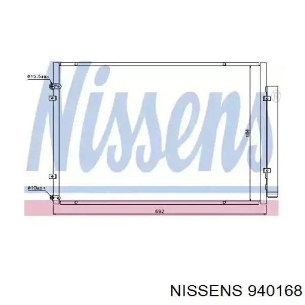 Радиатор кондиционера 940168 Nissens