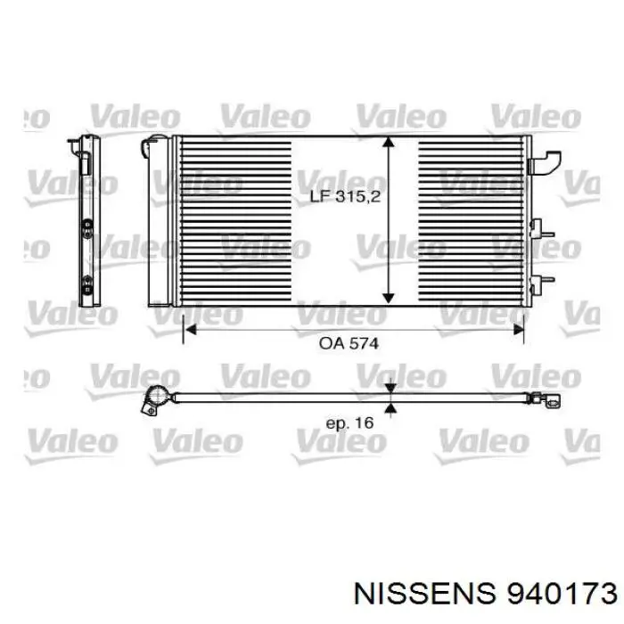 Купить 940173 Nissens Радиатор системы охлаждения кондиционера