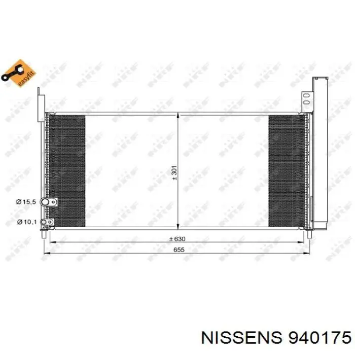 940175 Nissens радиатор кондиционера