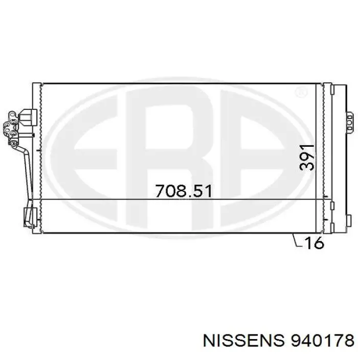 Купить 940178 Nissens Радиатор системы охлаждения кондиционера
