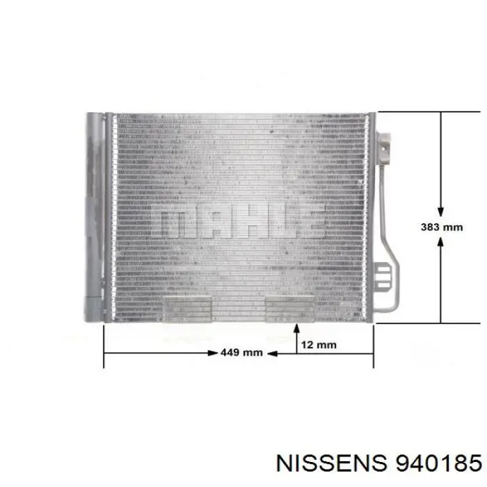 Радиатор кондиционера 940185 Nissens