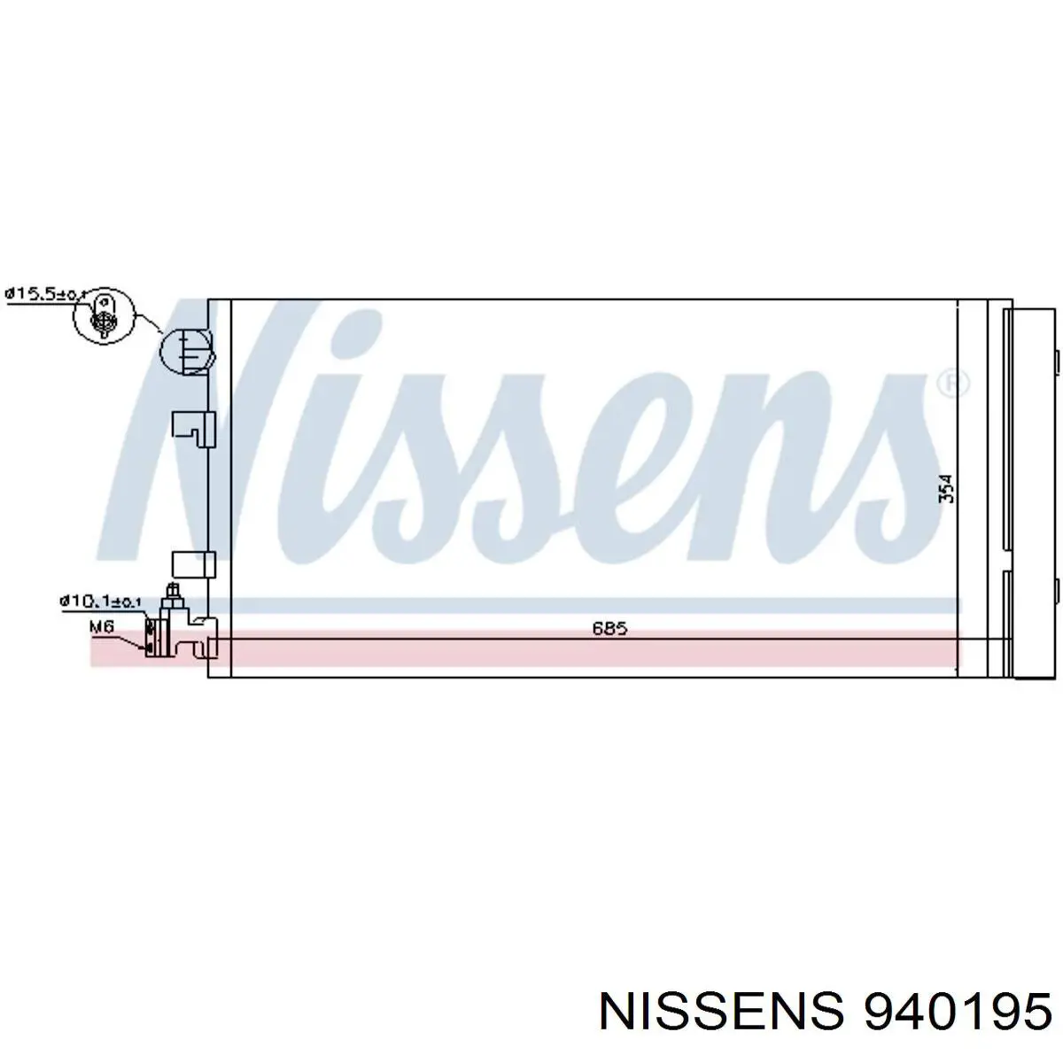 940195 Nissens радиатор кондиционера