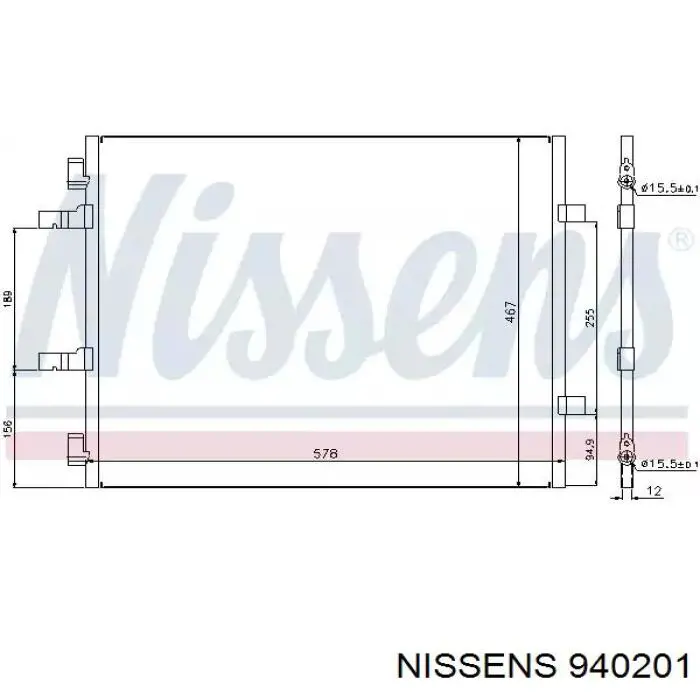 Радиатор кондиционера 940201 Nissens