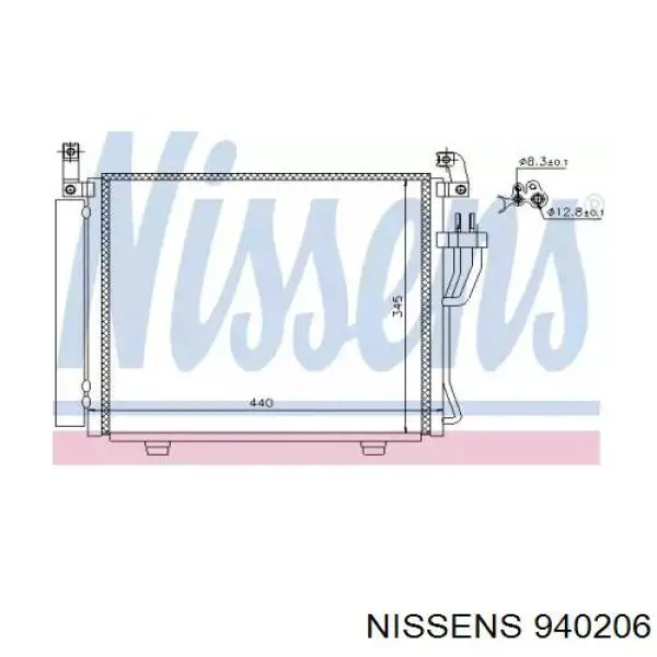 Радиатор кондиционера 940206 Nissens