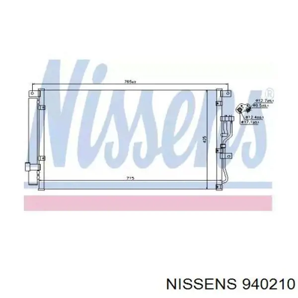 940210 Nissens радиатор кондиционера