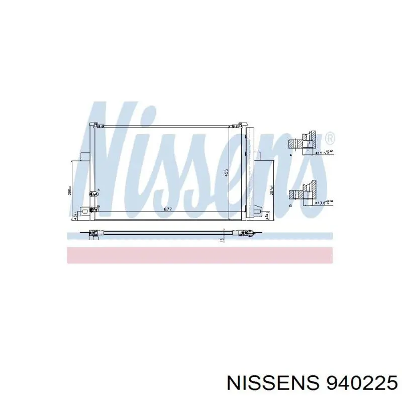 Радиатор кондиционера 940225 Nissens