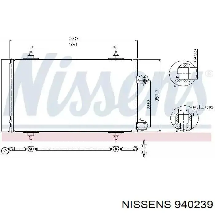 940239 Nissens радиатор кондиционера