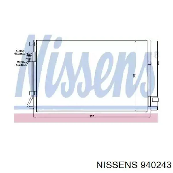 Купить 940243 Nissens Радиатор системы охлаждения кондиционера