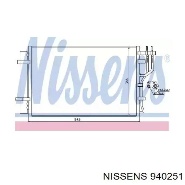 940251 Nissens радиатор кондиционера