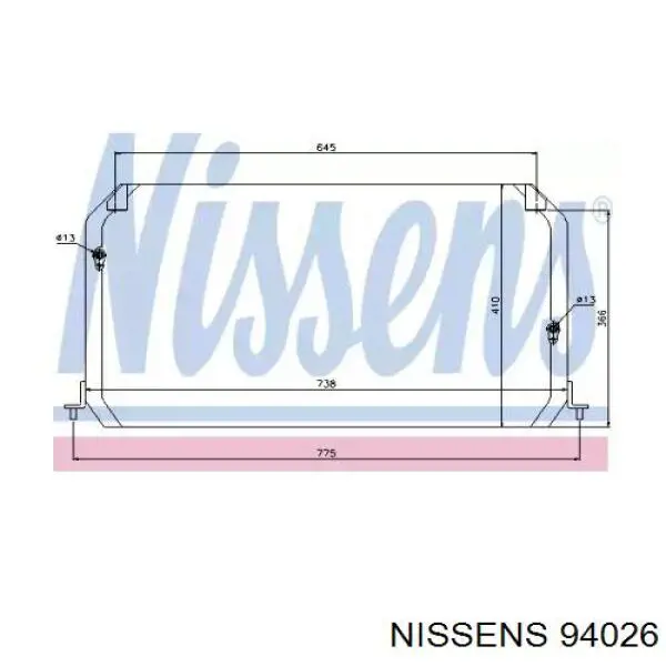 94026 Nissens радиатор кондиционера