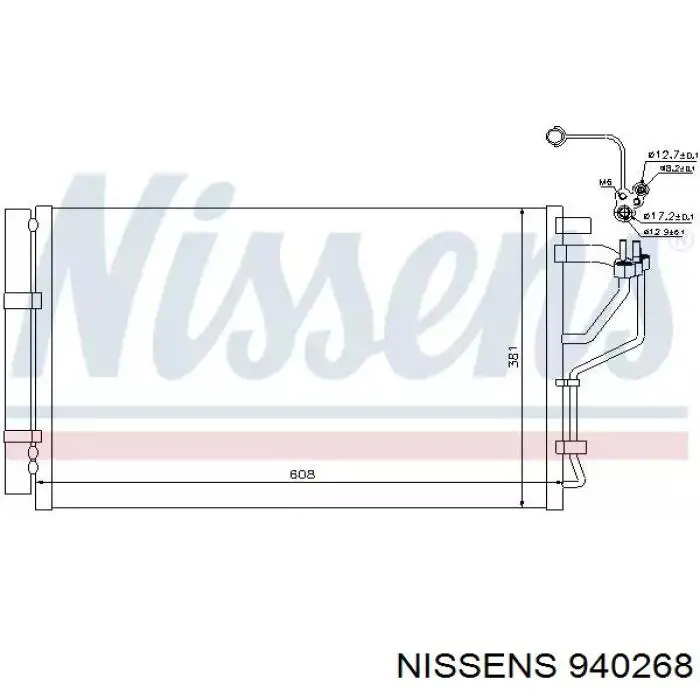 Радиатор кондиционера 940268 Nissens