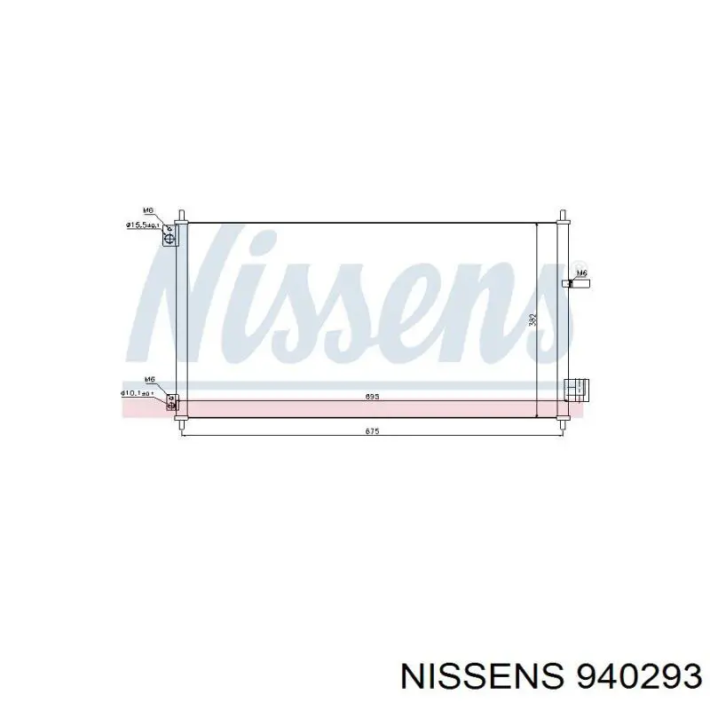 Купить 940293 Nissens Радиатор системы охлаждения кондиционера
