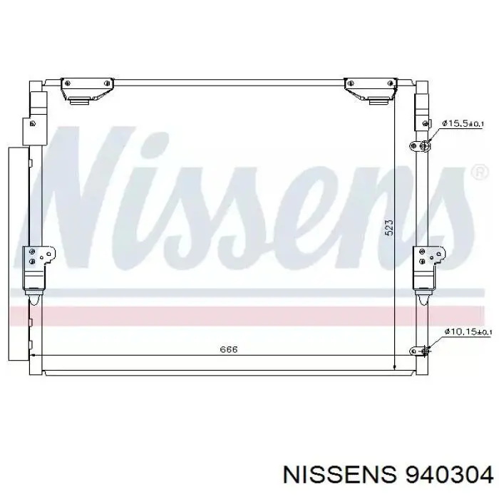 Радиатор кондиционера 940304 Nissens