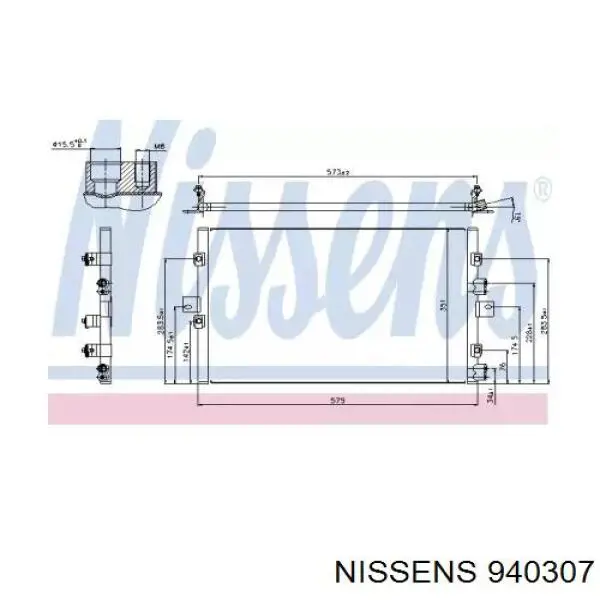 940307 Nissens радиатор кондиционера