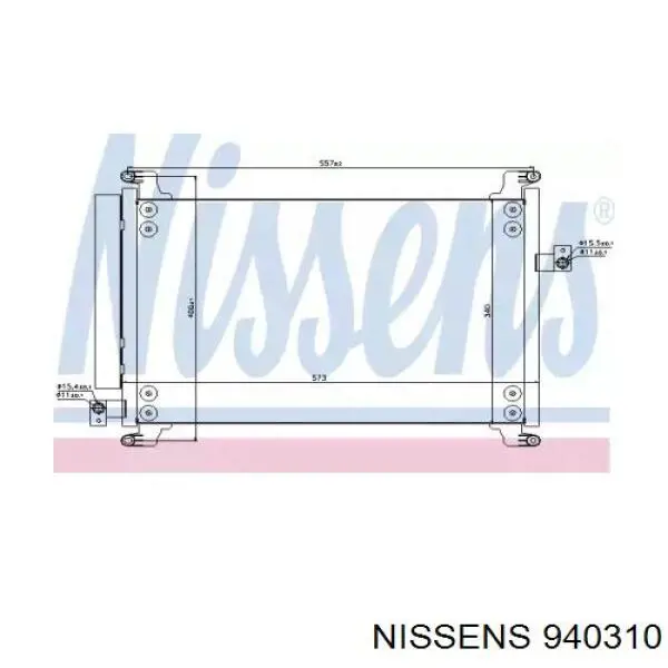 Радиатор кондиционера 940310 Nissens