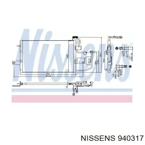 Radiador de aparelho de ar condicionado Skoda Felicia I hatchback (791, 6U1) (1994 - 1997) I