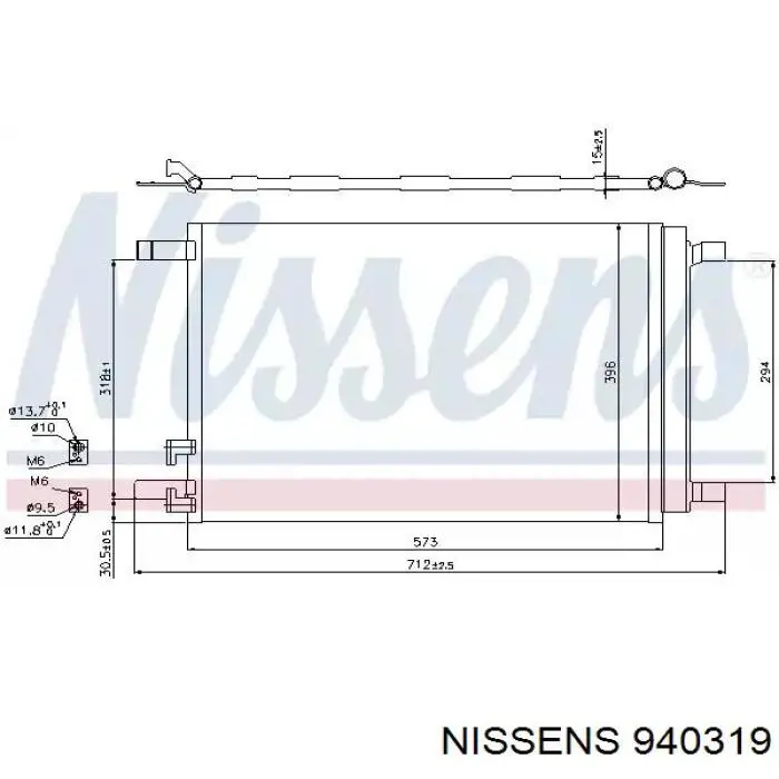 940319 Nissens радиатор кондиционера