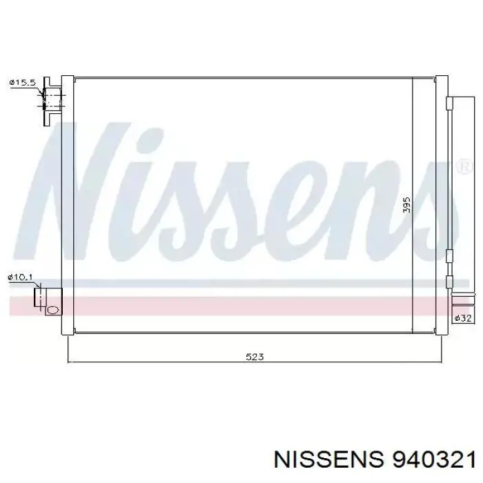 940321 Nissens радиатор кондиционера