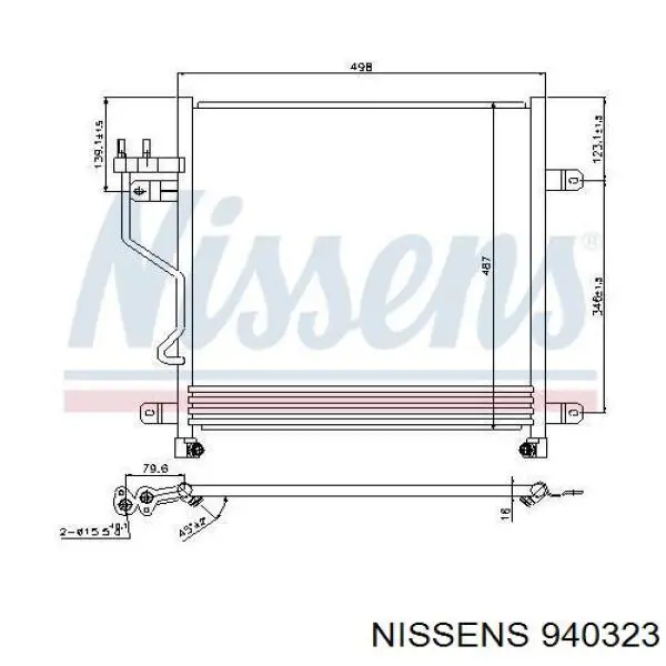 940323 Nissens радиатор кондиционера
